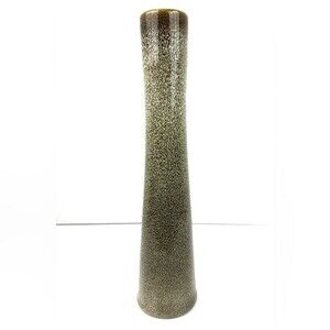 Tall Slim brown and tan Ombre ceramic vase